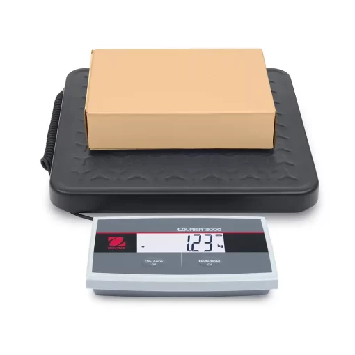 COURIER 3000 shipping scale in use at warehouse with parcel