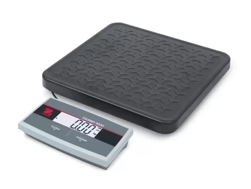 Low-profile parcel and animal scale with backlit display
