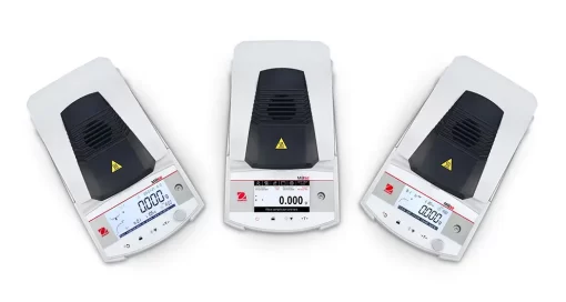 OHAUS MB32, MB62, and MB92 moisture analyzers side-by-side – NZ laboratory moisture balance range
