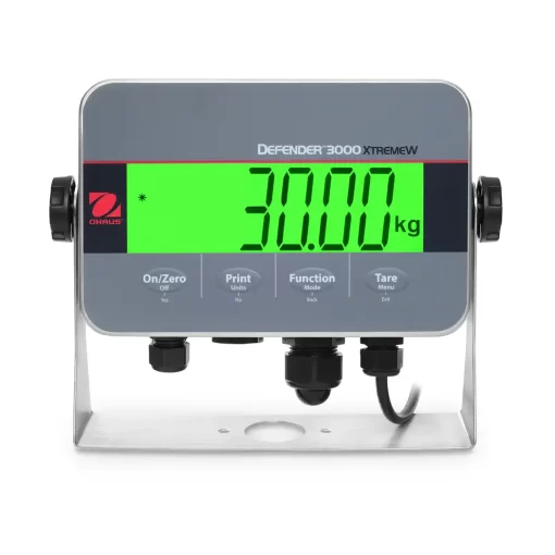 Colour-coded LCD screen on the Defender 3000 i-D33XW scale alerts for under/target/over